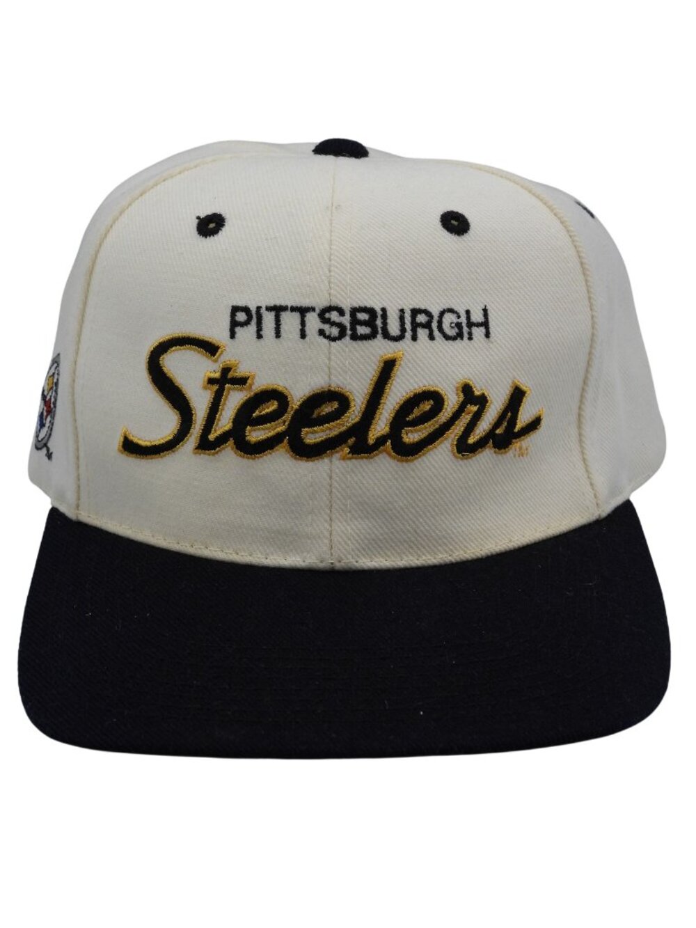 Vintage 1990s Pittsburgh Steelers Sports Specialties Script Snapback Wool Hat